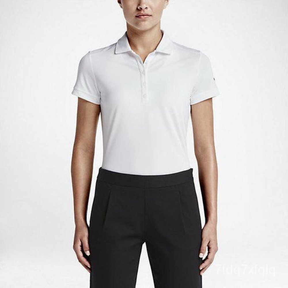Nike Women's White Short Sleeve Polo Tee